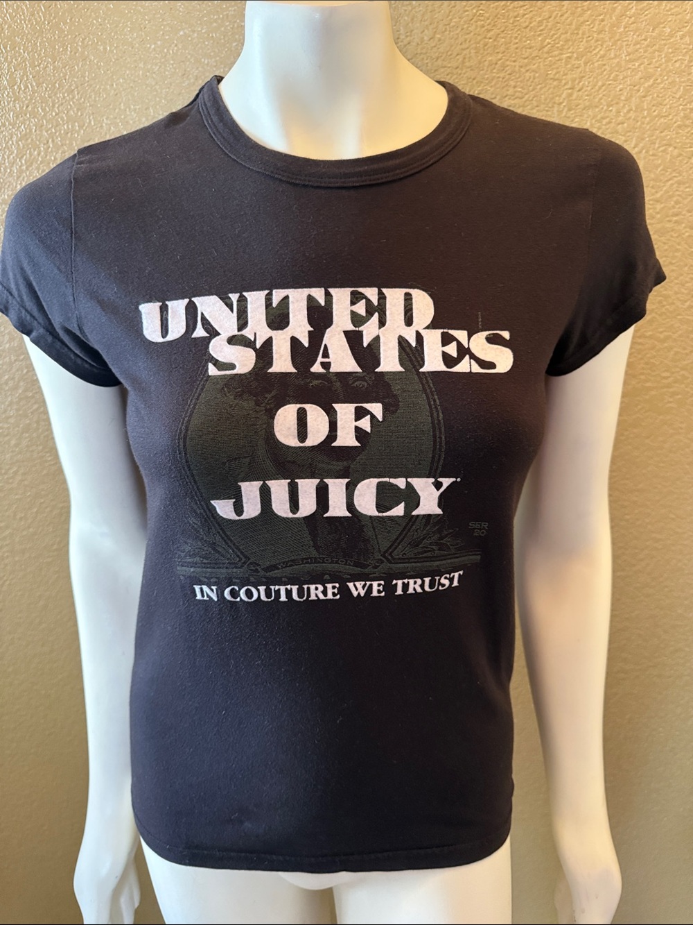 Y2K Rare Vintage Juicy Couture ‘United States of Juicy' Graphic Tee